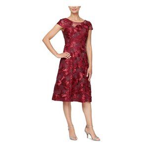 NEW Alex Evenings Size 16  Dress Plus Size Wedding Cocktail Party Holidays